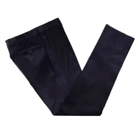 Dark Navy Loro Piana Stretch Cotton & Wool Corduroy Trousers