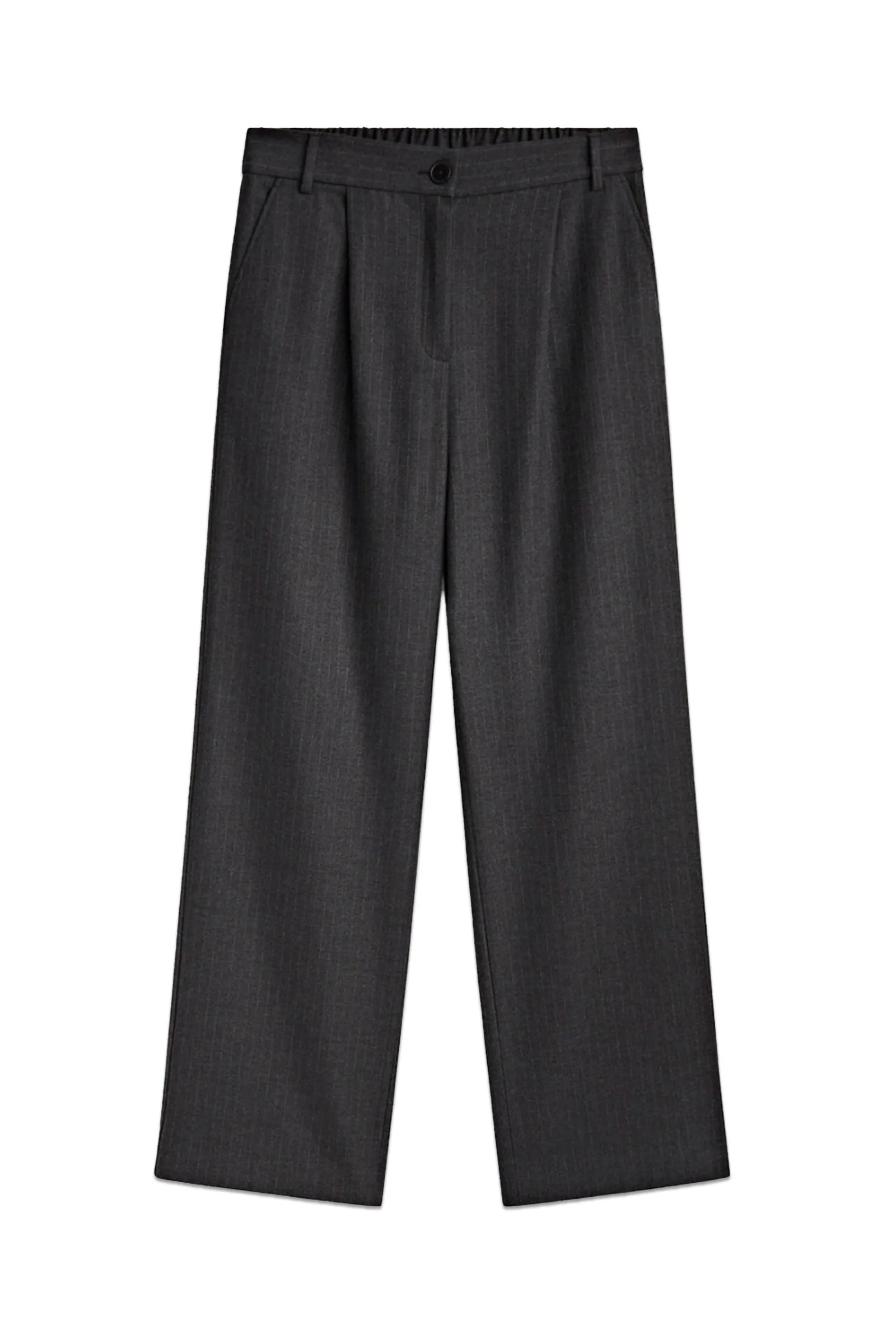 Darted Pinstripe Jogger Trousers