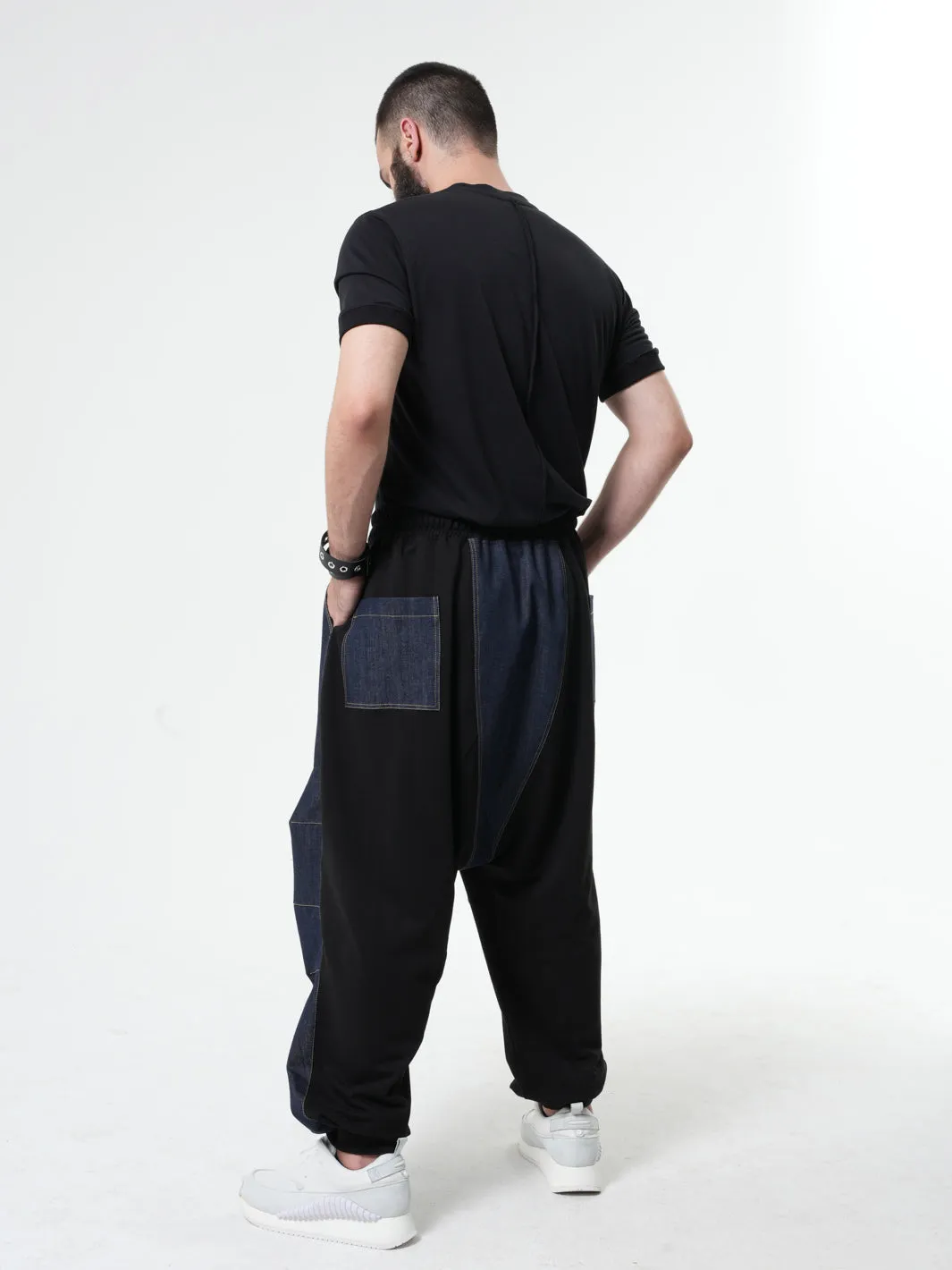 Denim Harem Pants for Men