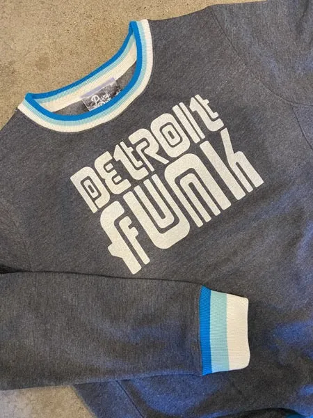 Detroit Funk Pullover /  White   Charcoal / Unisex