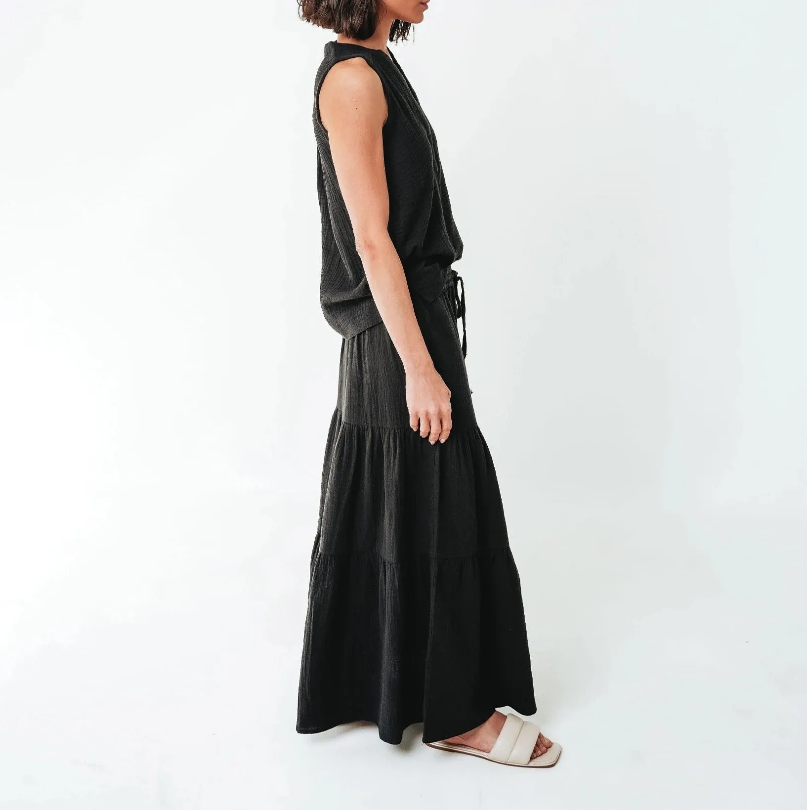 Double Gauze Tiered Breeze Skirt