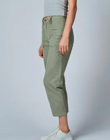 Dricoper Stella Canva Trousers Oil Green