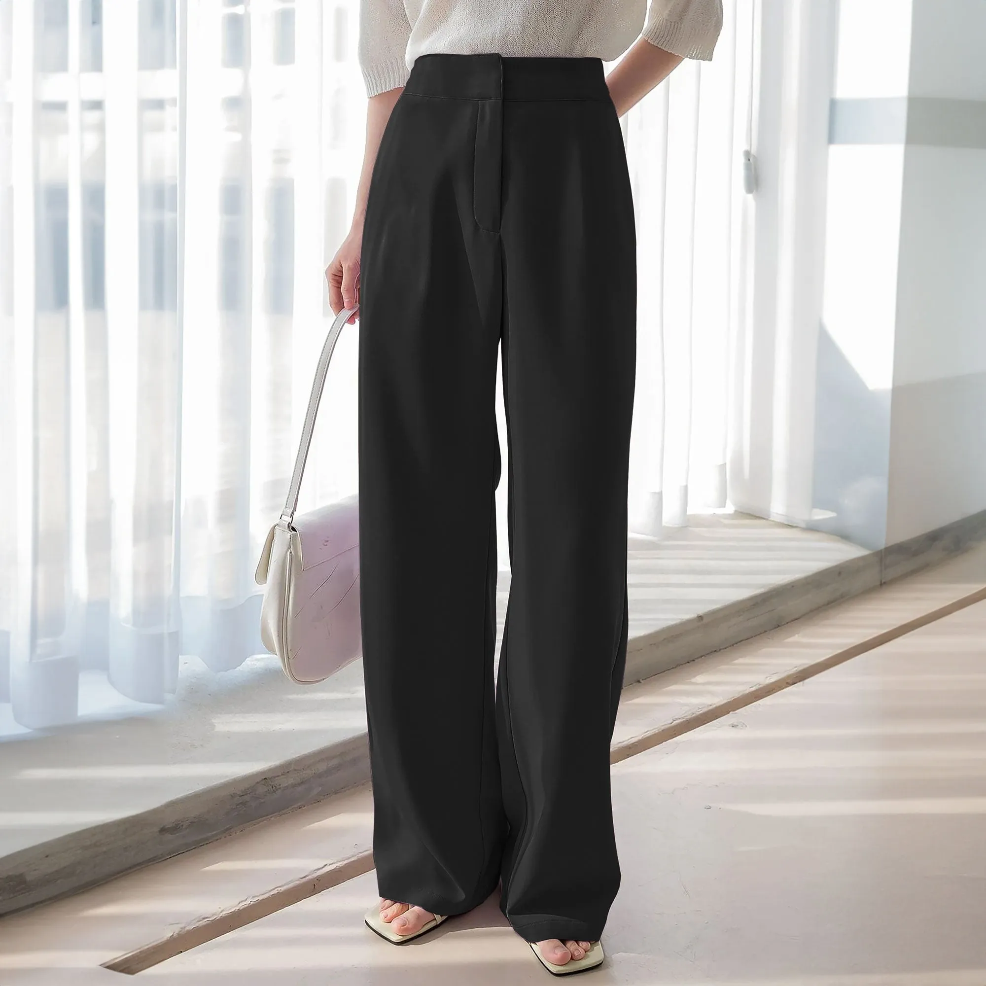 East West  Women's Pique Flared Trousers