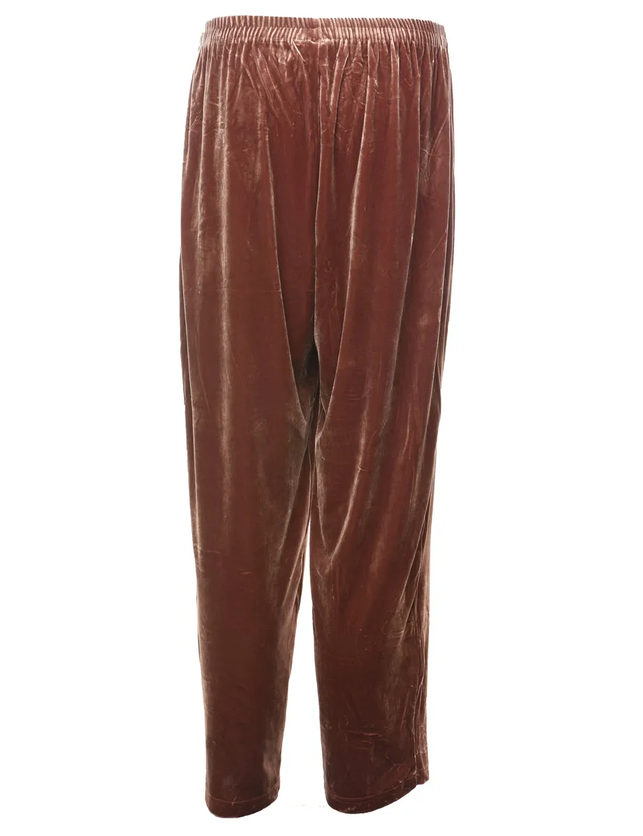 Elasticated Waist Velvet Trousers - W30 L30