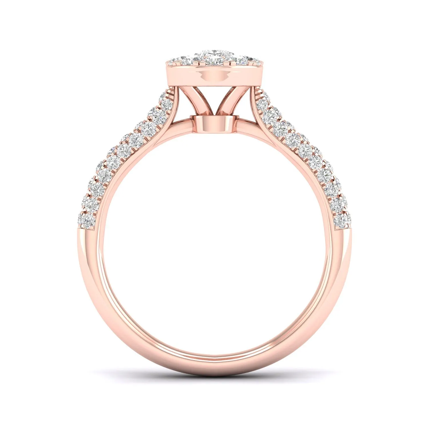 Embellished Iconic Dewdrop Halo Ring