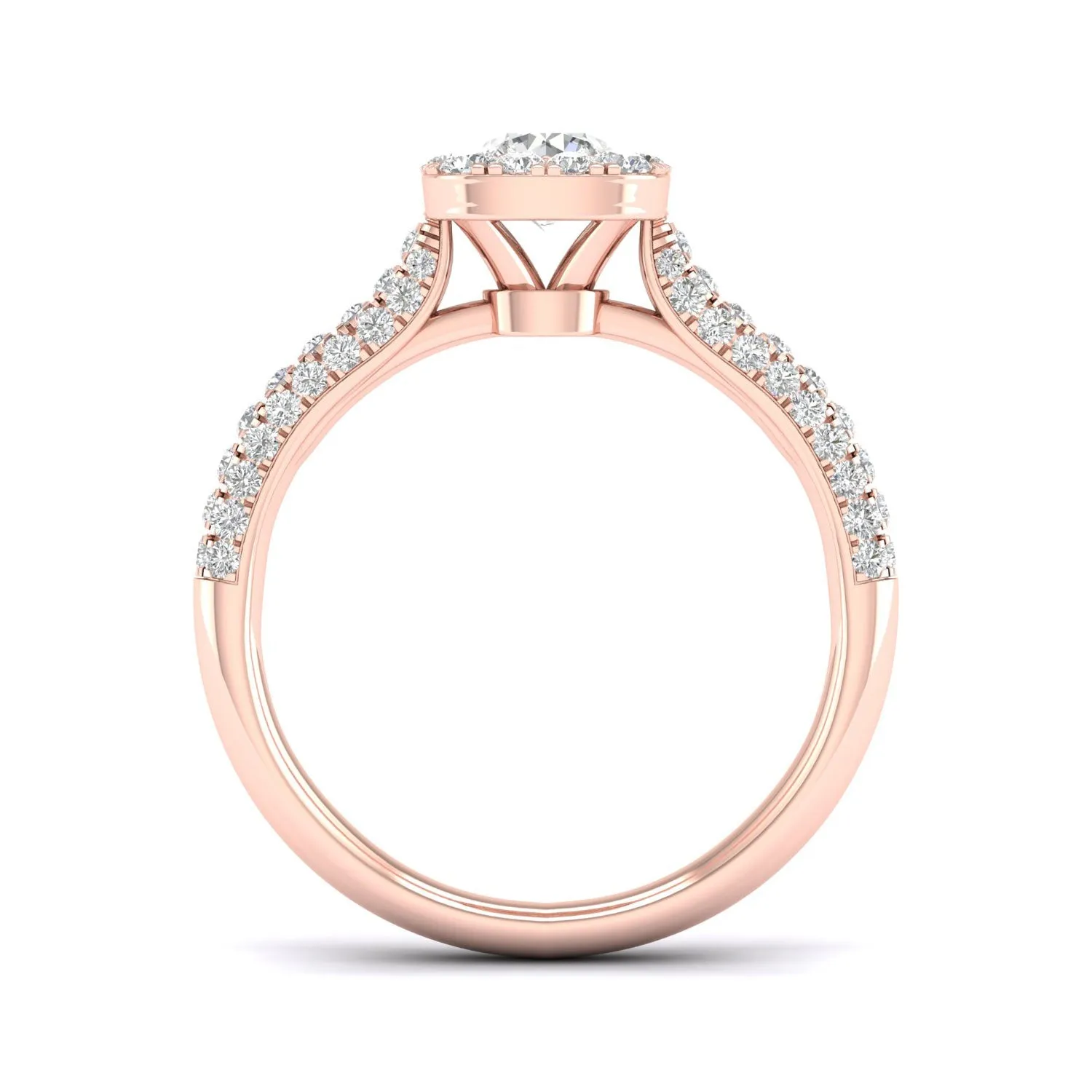 Embellished Iconic Round Halo Ring