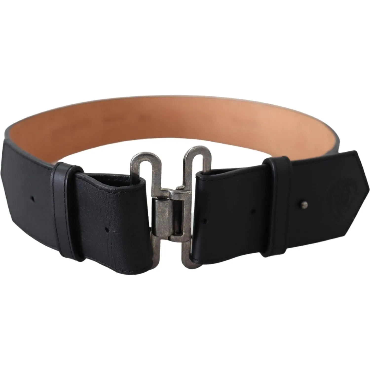 Ermanno Scervino Chic Leather Adjustable Black Belt