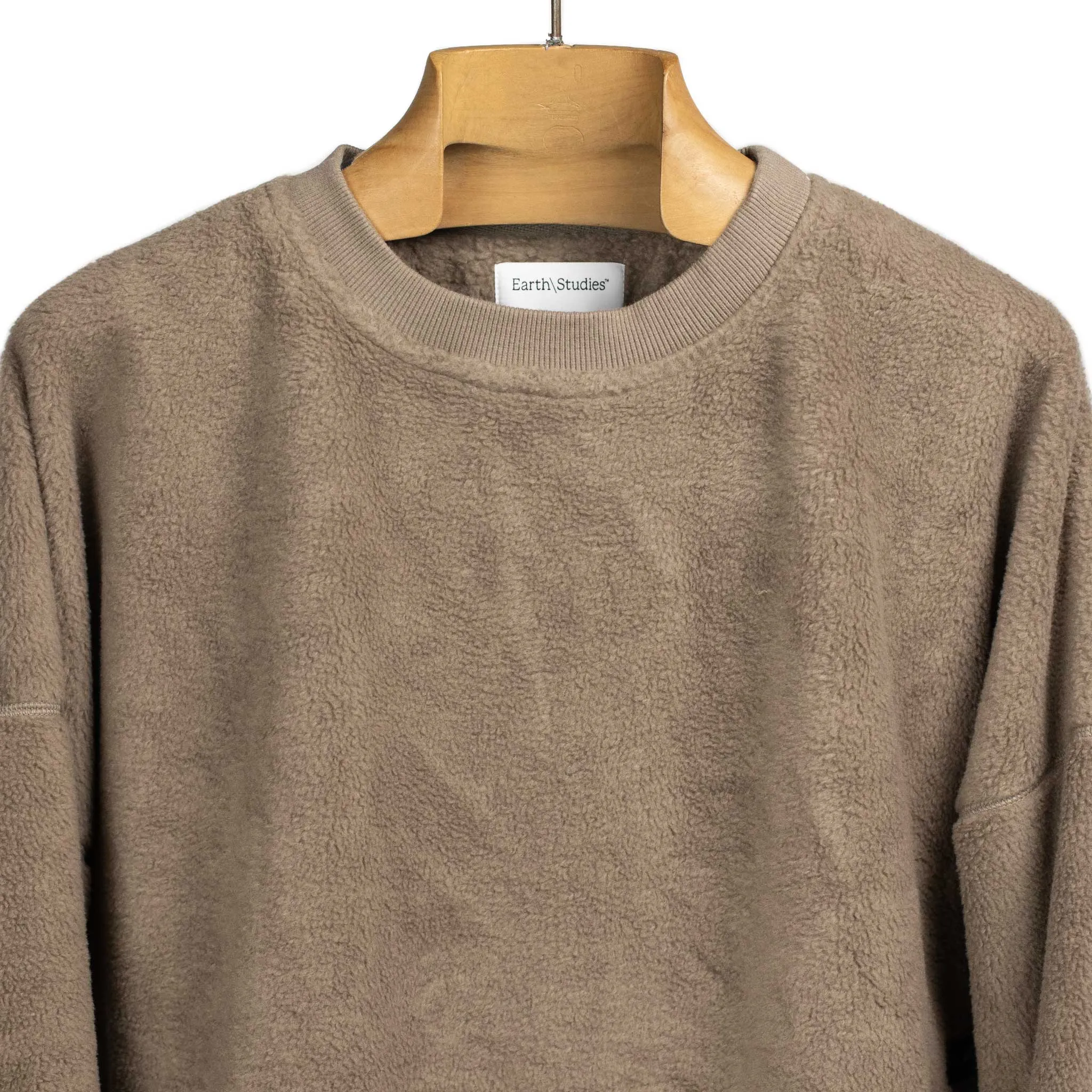 ESCEP Crewneck Sweatshirt in Jasper taupe polar fleece