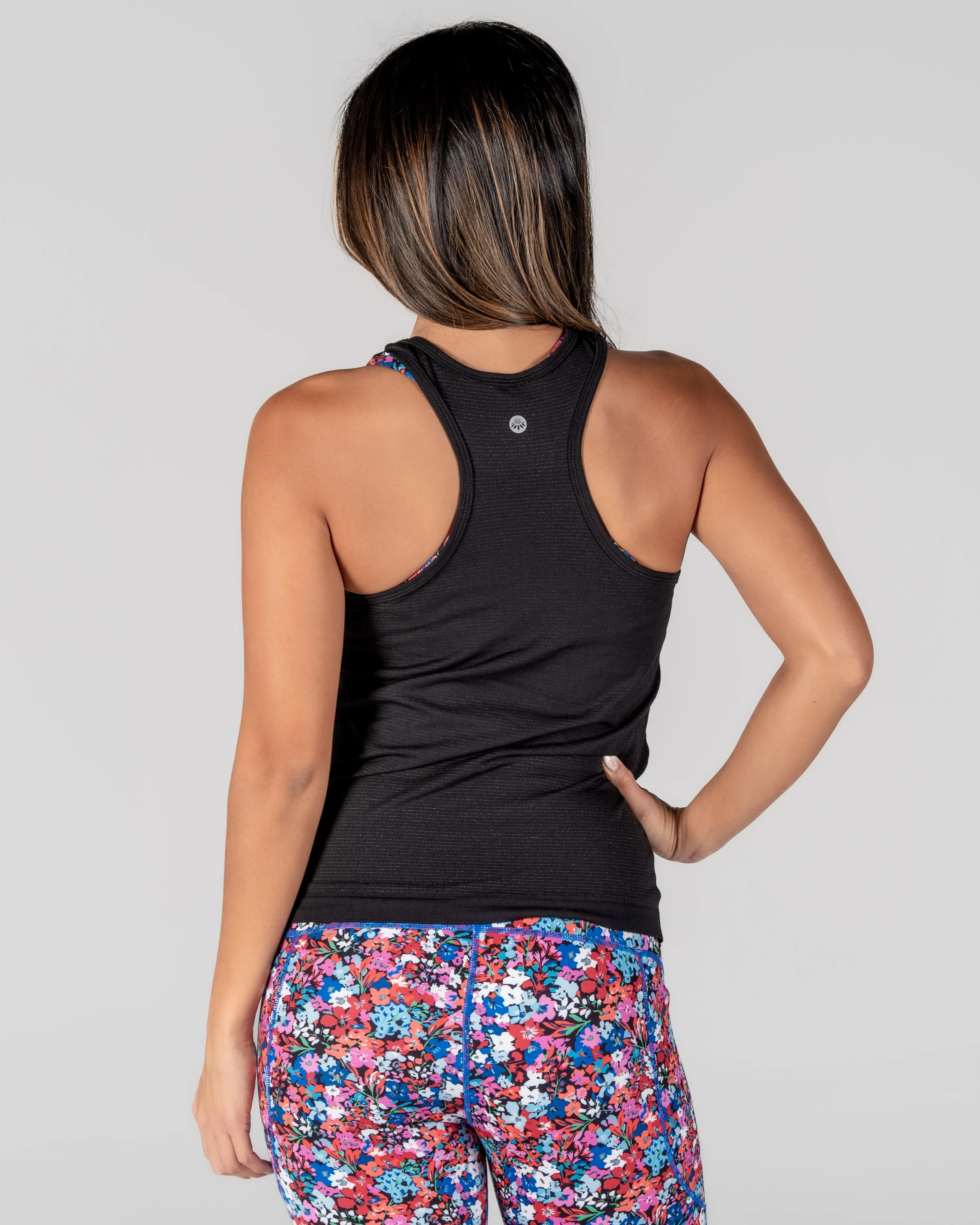 Essential Seamless Tank Long - Black