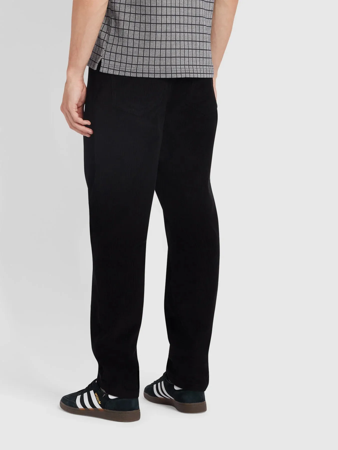 Farah Norwood Regular Fit Cord Trousers In Black