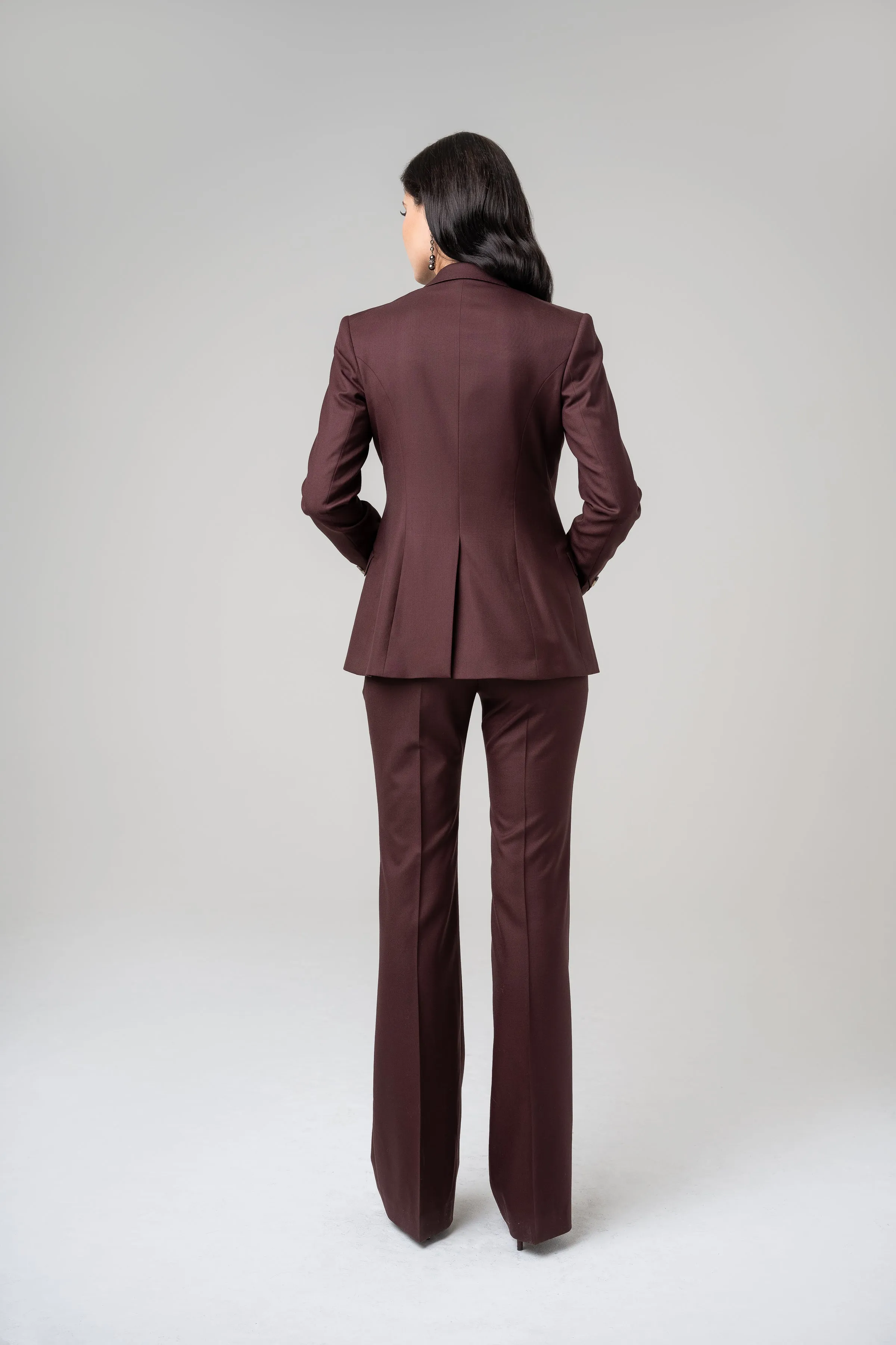 Flare Trouser - Burgundy