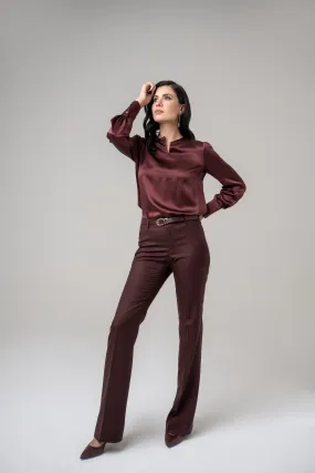 Flare Trouser - Burgundy