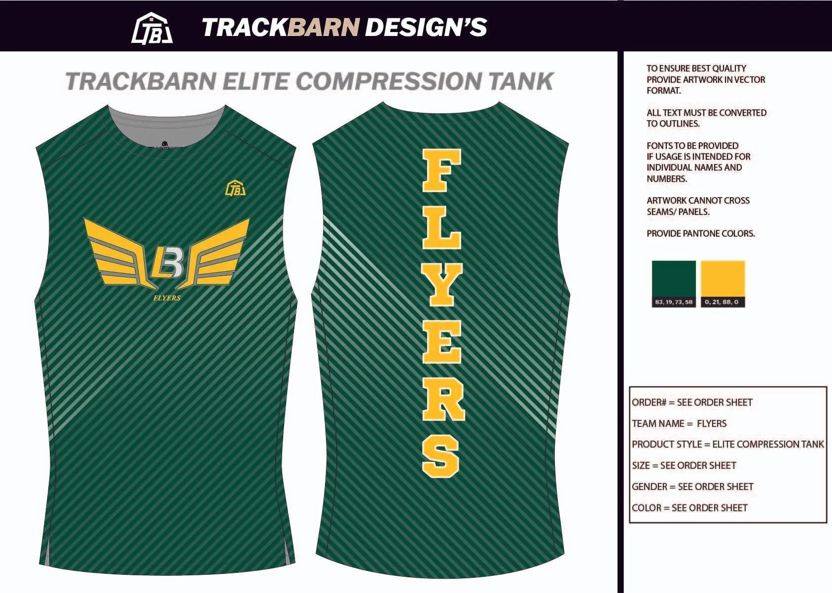 Flyers-- Mens Track Compression Tank