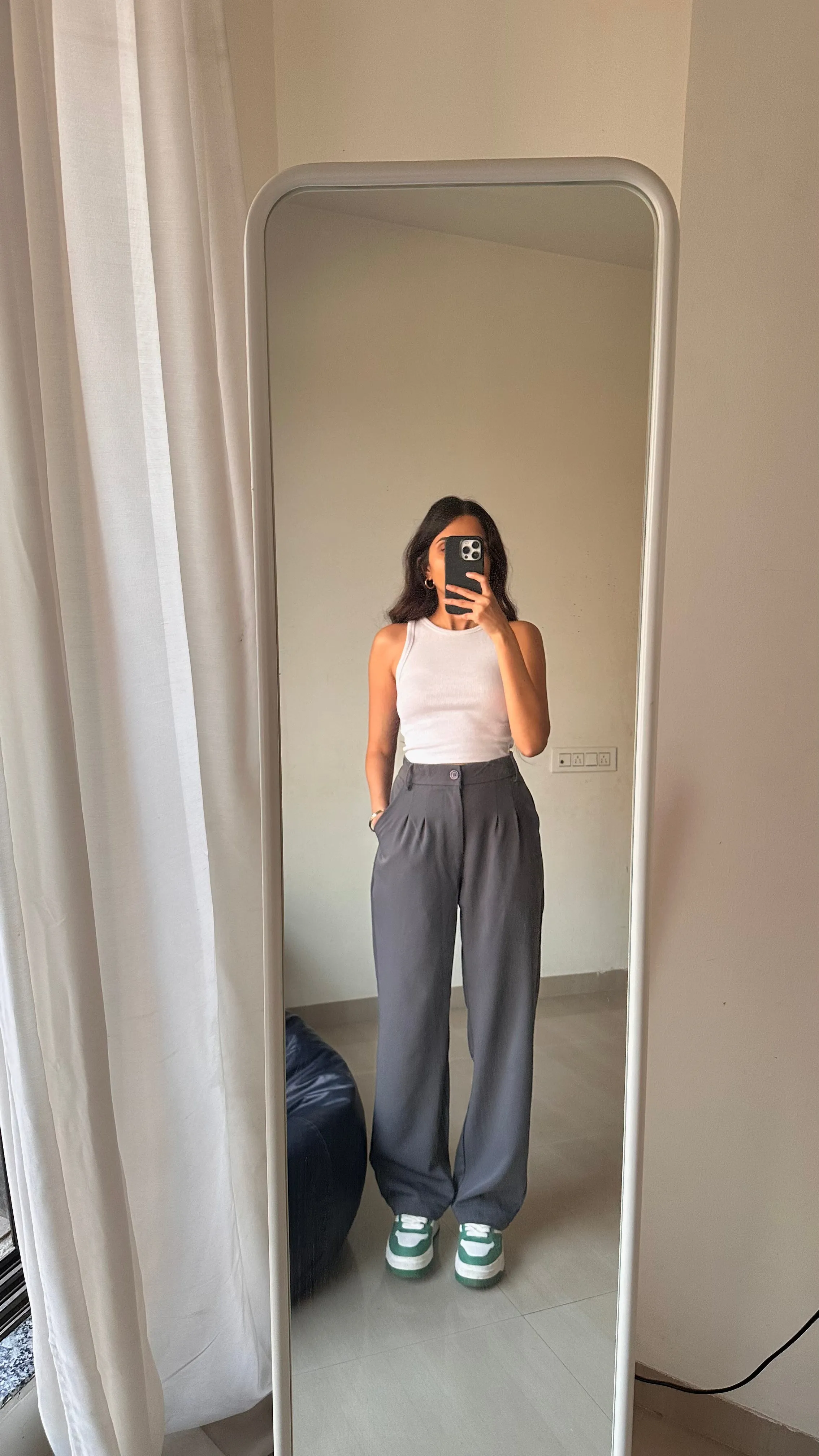 Fossil Grey Korean Relaxed Pants