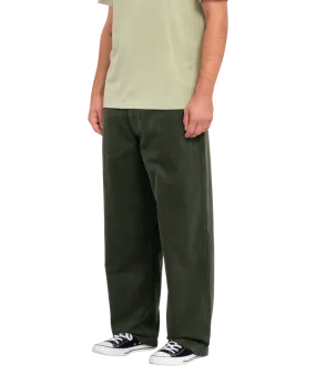 Frickin Loose Tapered Cord Trousers in Squadron Green