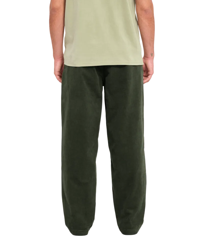 Frickin Loose Tapered Cord Trousers in Squadron Green