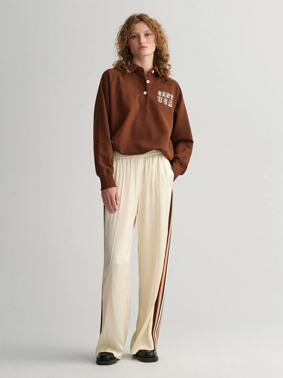 Gant Women Striped Loose Fit Trousers