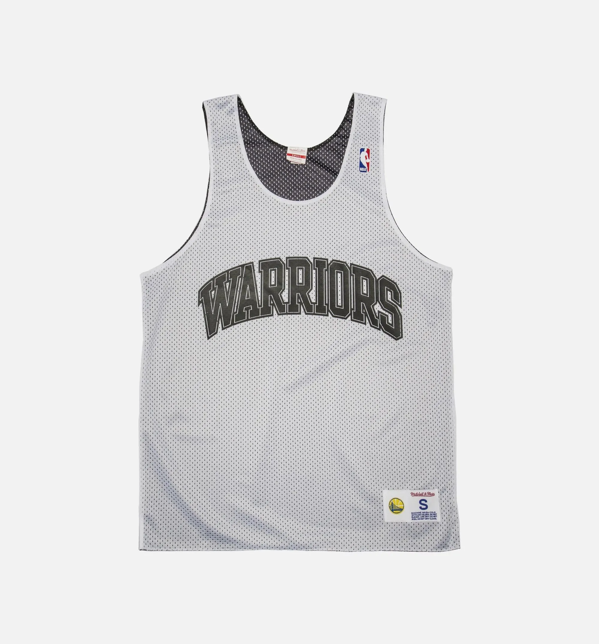 Golden State Warriors NBA Drop Step Reversible Jersey (Mens) - White/Black