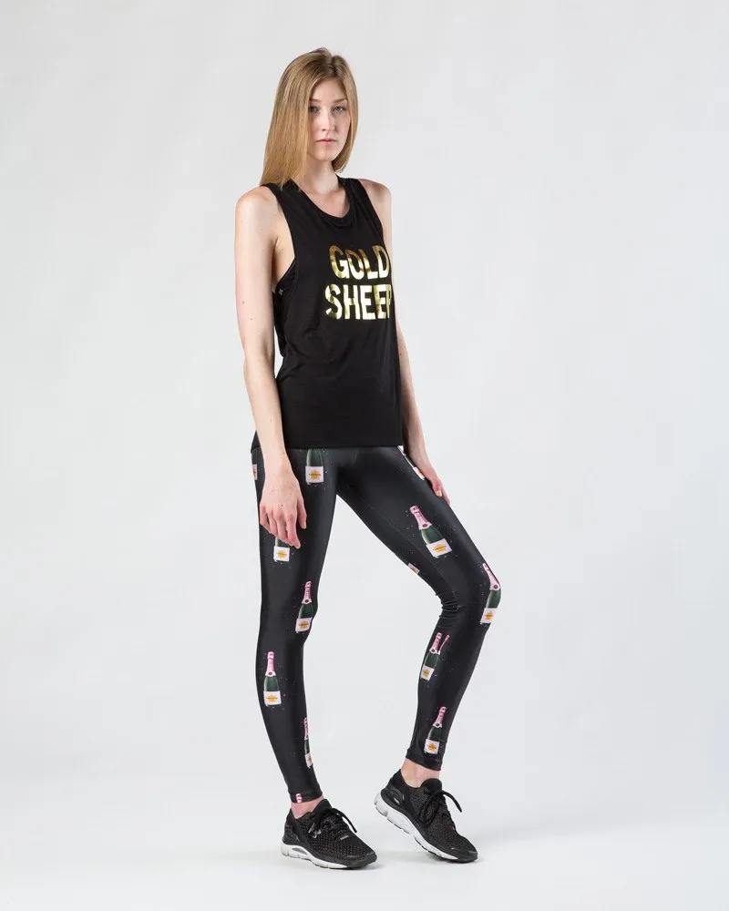 Goldsheep Gold Foil Black Muscle Tank