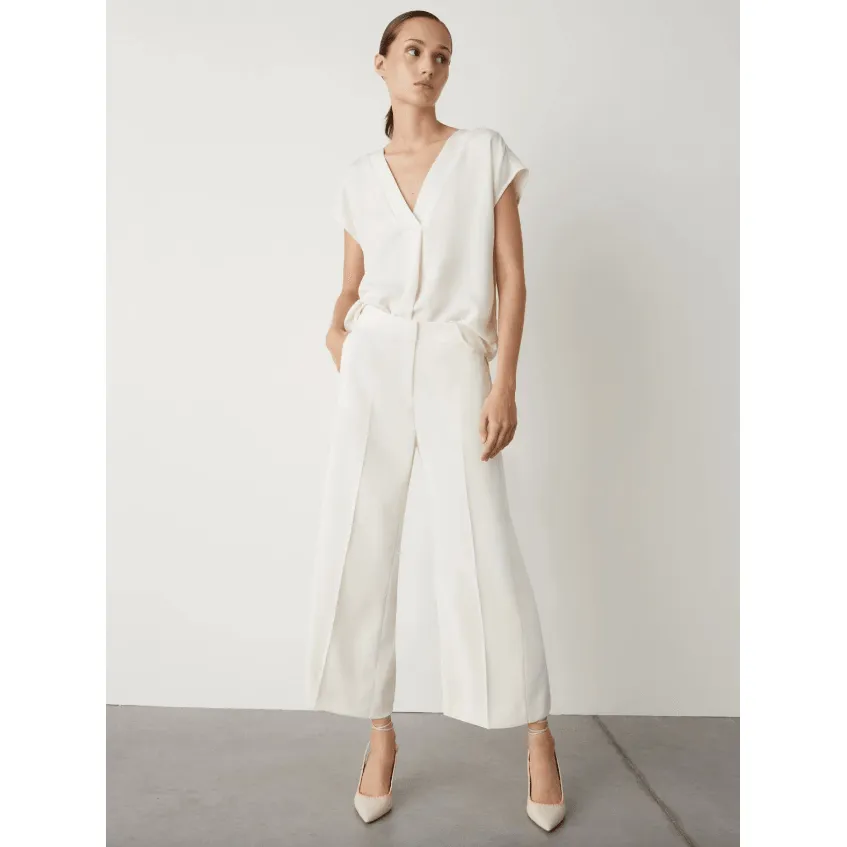 GRACE Art. 365 Crepe Trousers Wool White