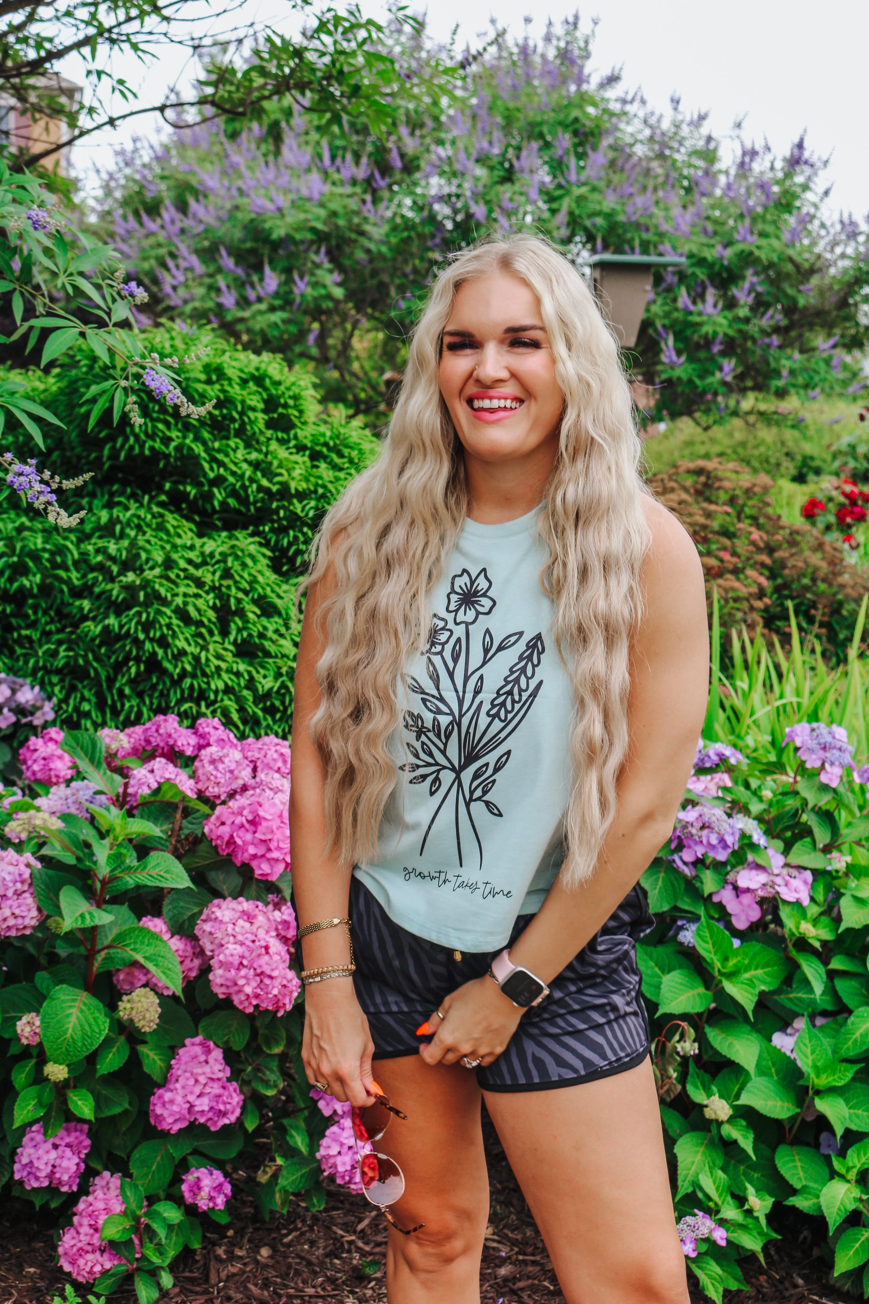 Growth Takes Time Floral Sage Dales Tank