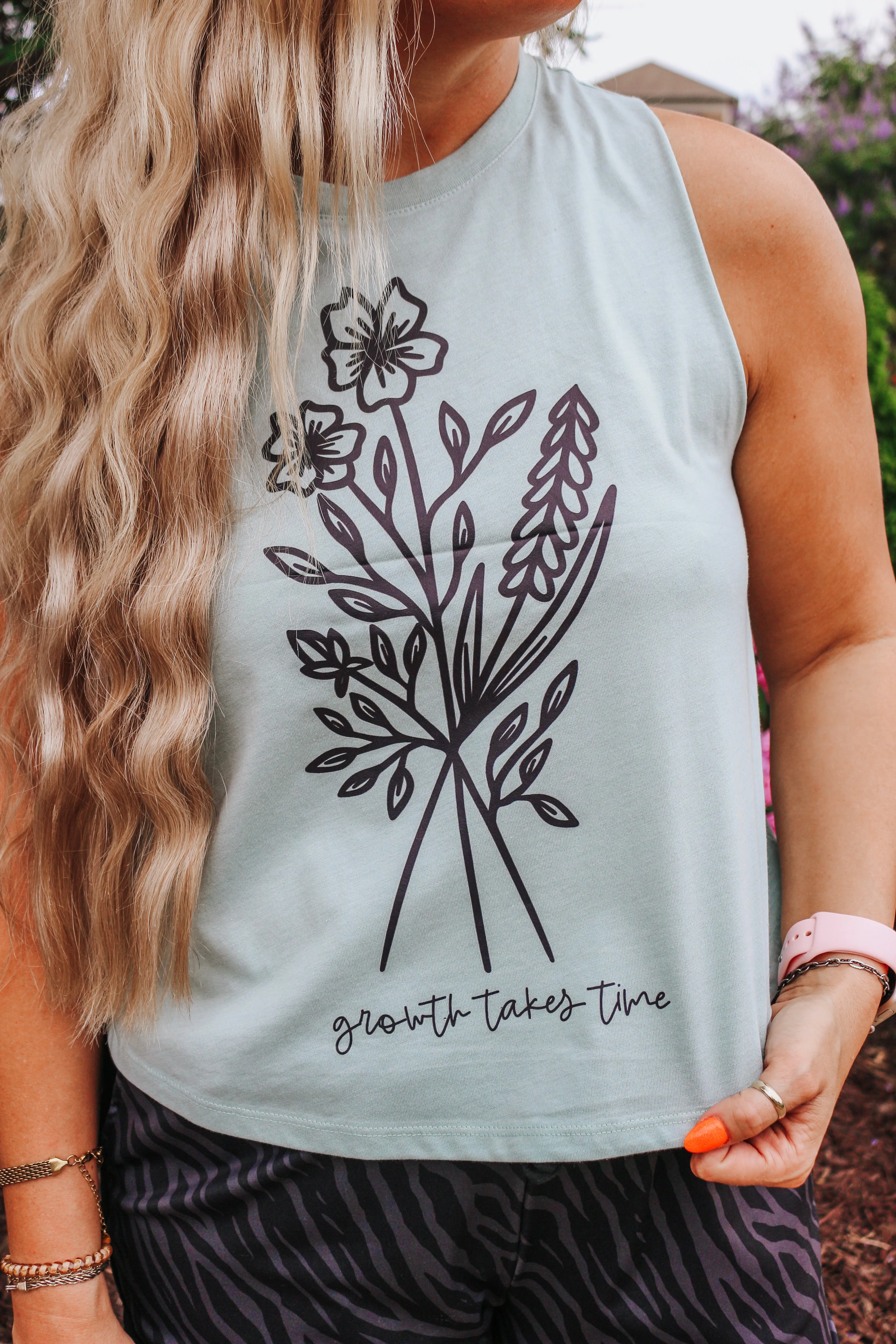 Growth Takes Time Floral Sage Dales Tank