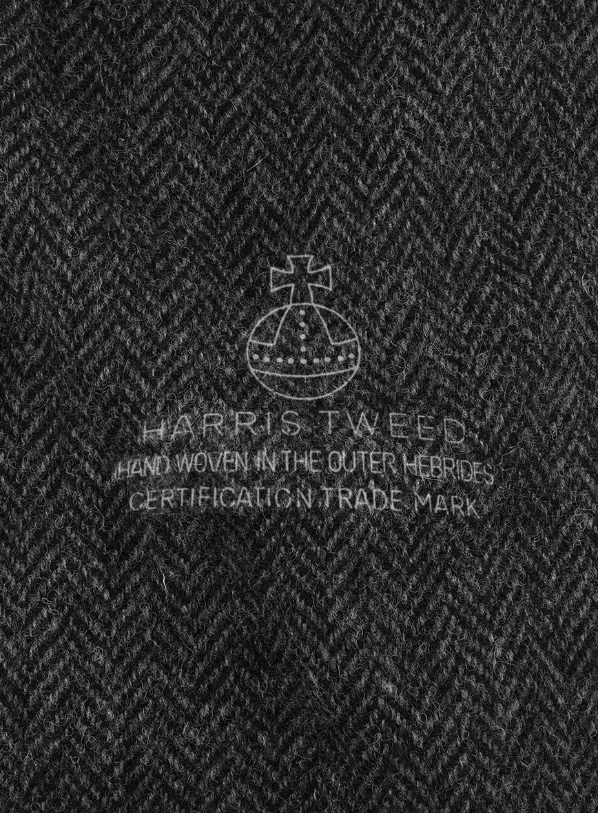 Harris Tweed Charcoal Herringbone Pants