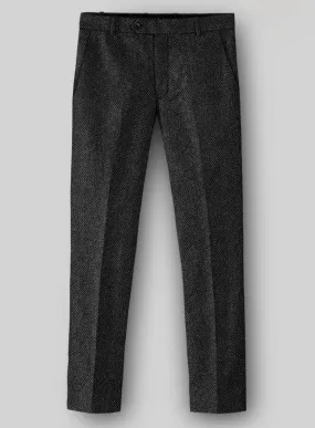 Harris Tweed Charcoal Herringbone Pants