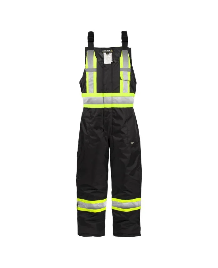 Hi-Vis Lined Bib Overall by TERRA Workwear - Style 116507