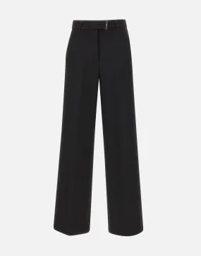 High Waist Black Palazzo Trousers