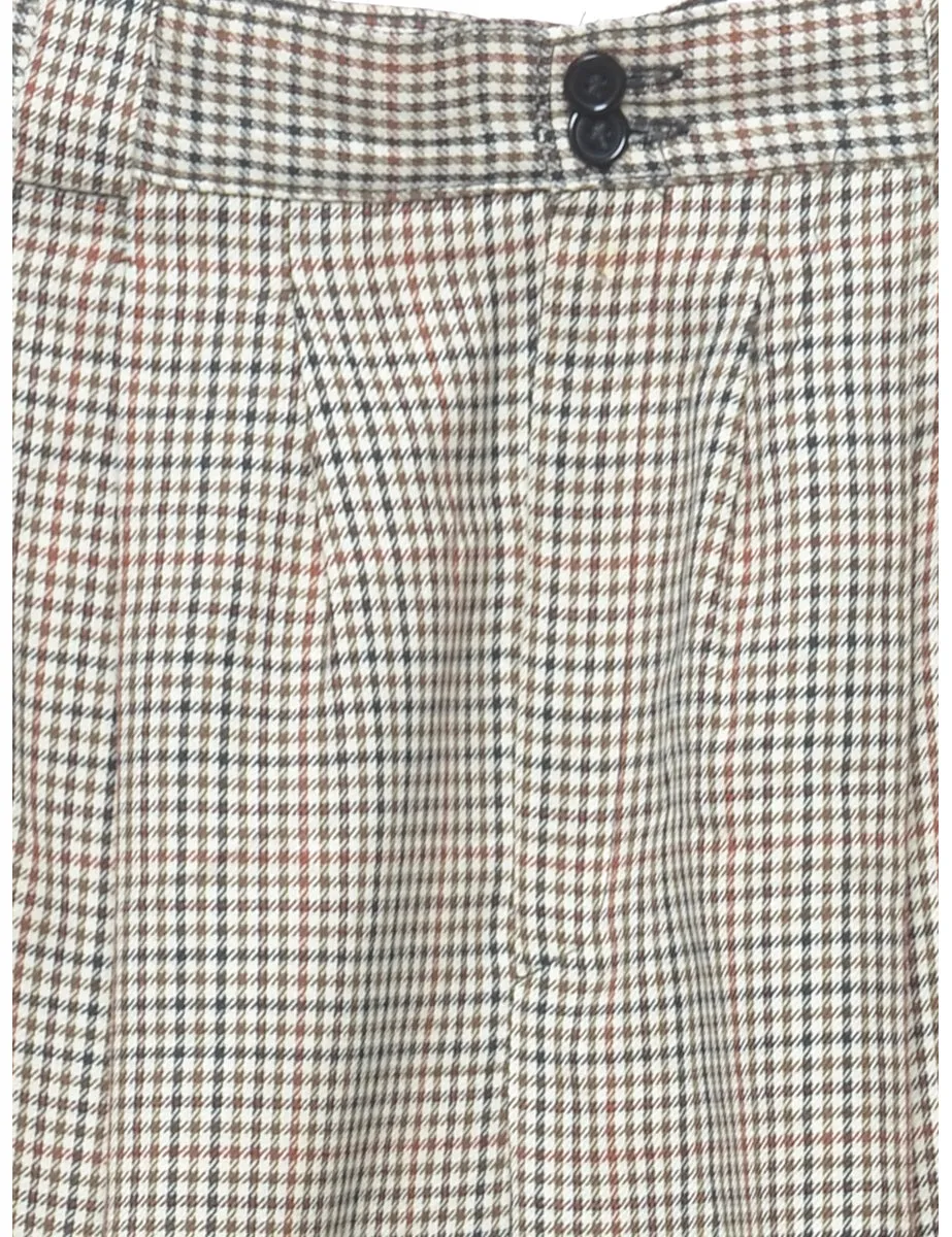 Houndstooth Grey Trousers - W28 L31