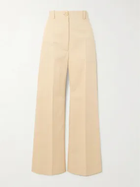 Iconic cotton-twill wide-leg pants