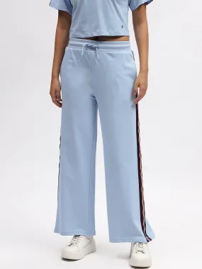 Iconic Women Blue Solid Regular Fit Trouser