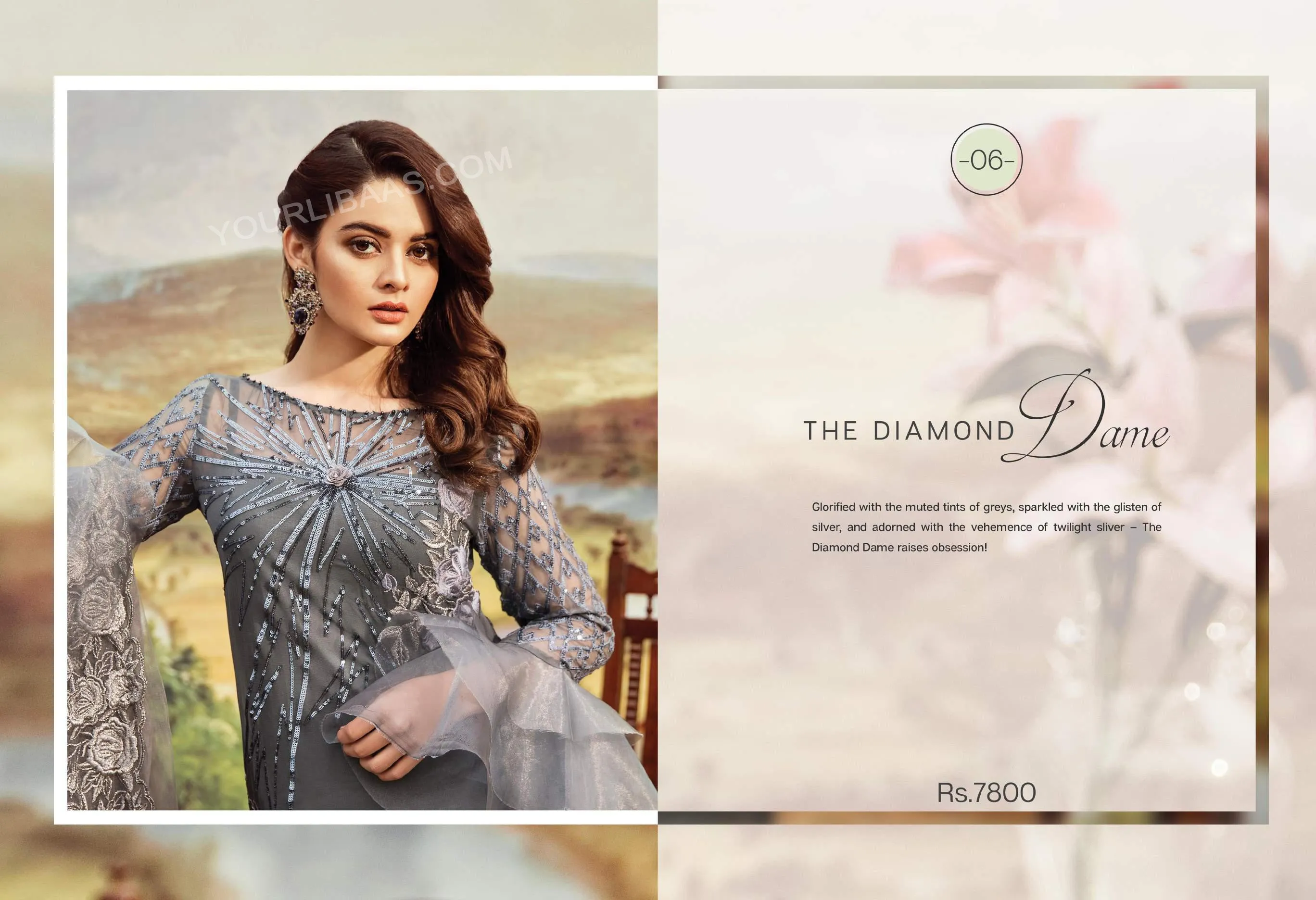 Imrozia Embroidered Chiffon Nostalgic Climax Collection 2019 – 06 - The Diamond Dame