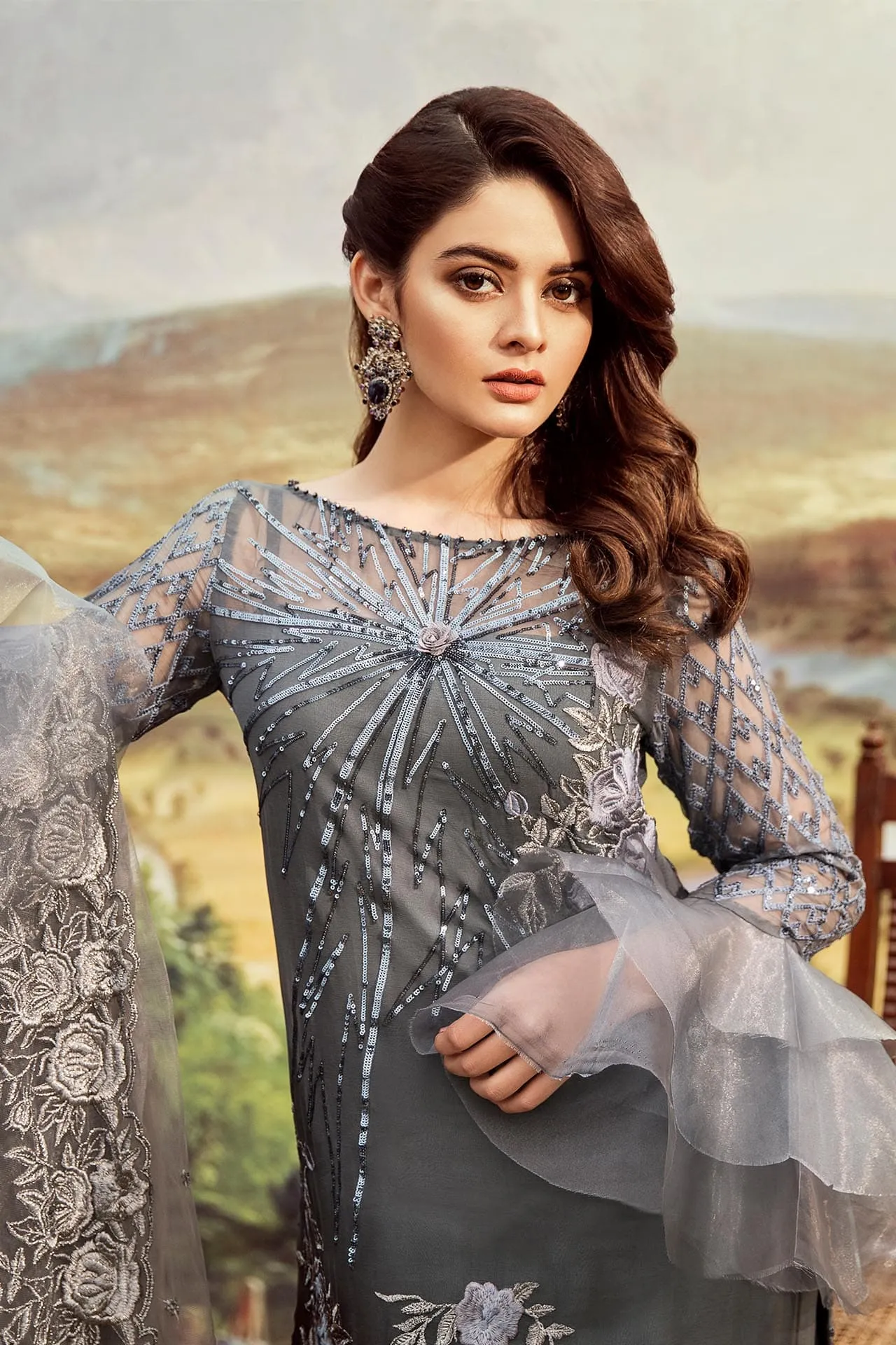 Imrozia Embroidered Chiffon Nostalgic Climax Collection 2019 – 06 - The Diamond Dame