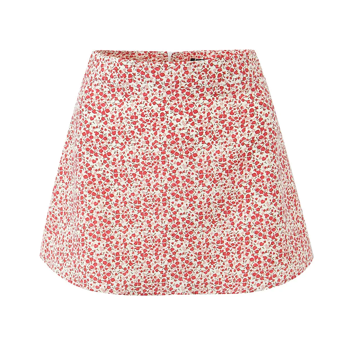 Ines Retro Floral Print Mini Skirt