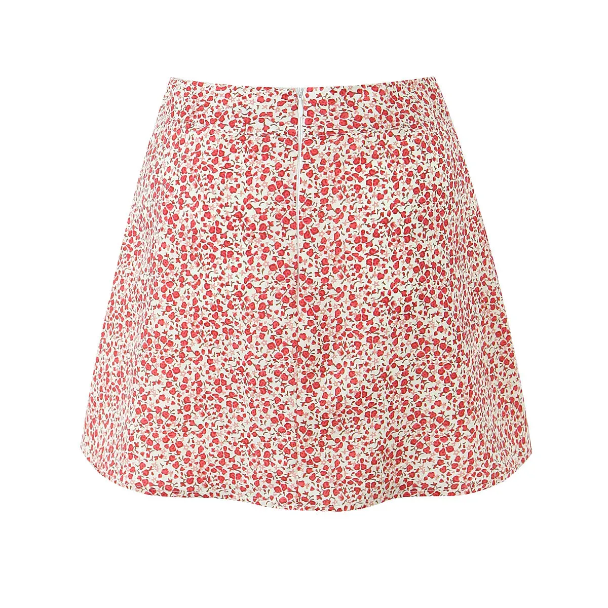 Ines Retro Floral Print Mini Skirt