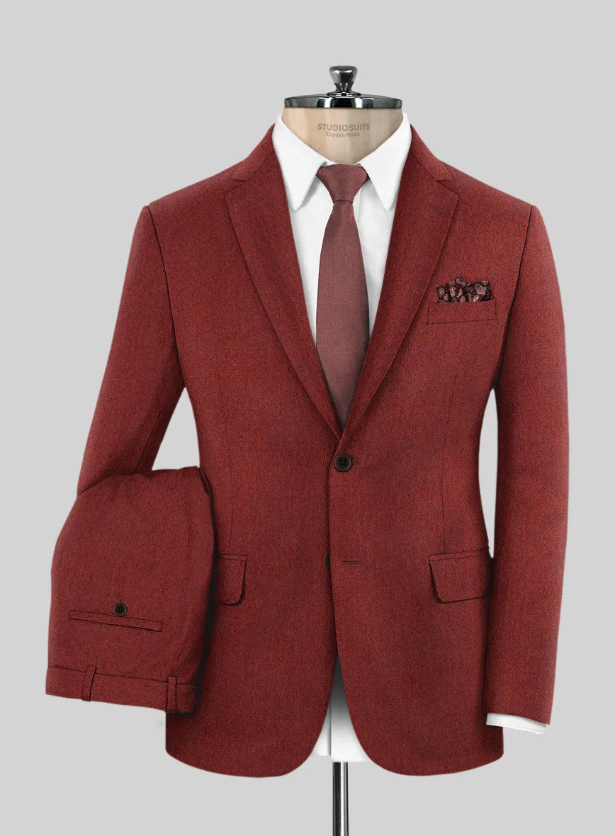 Italian Plicio Auburn Wool Suit