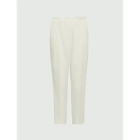 IZABEL Crepe Trousers Wool White