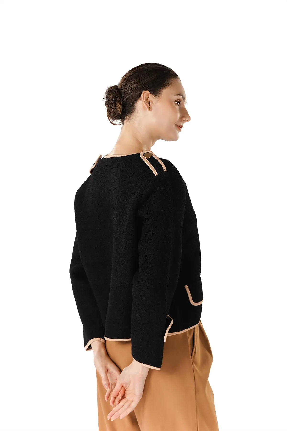 Jenny Cropped Coat - Black