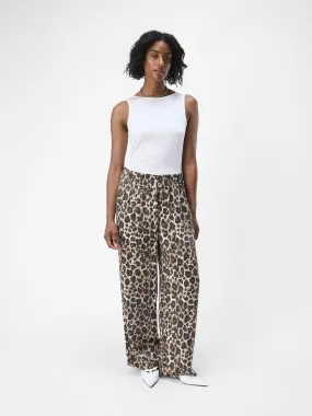 Jenny Wide Leg Trousers (Leopard)