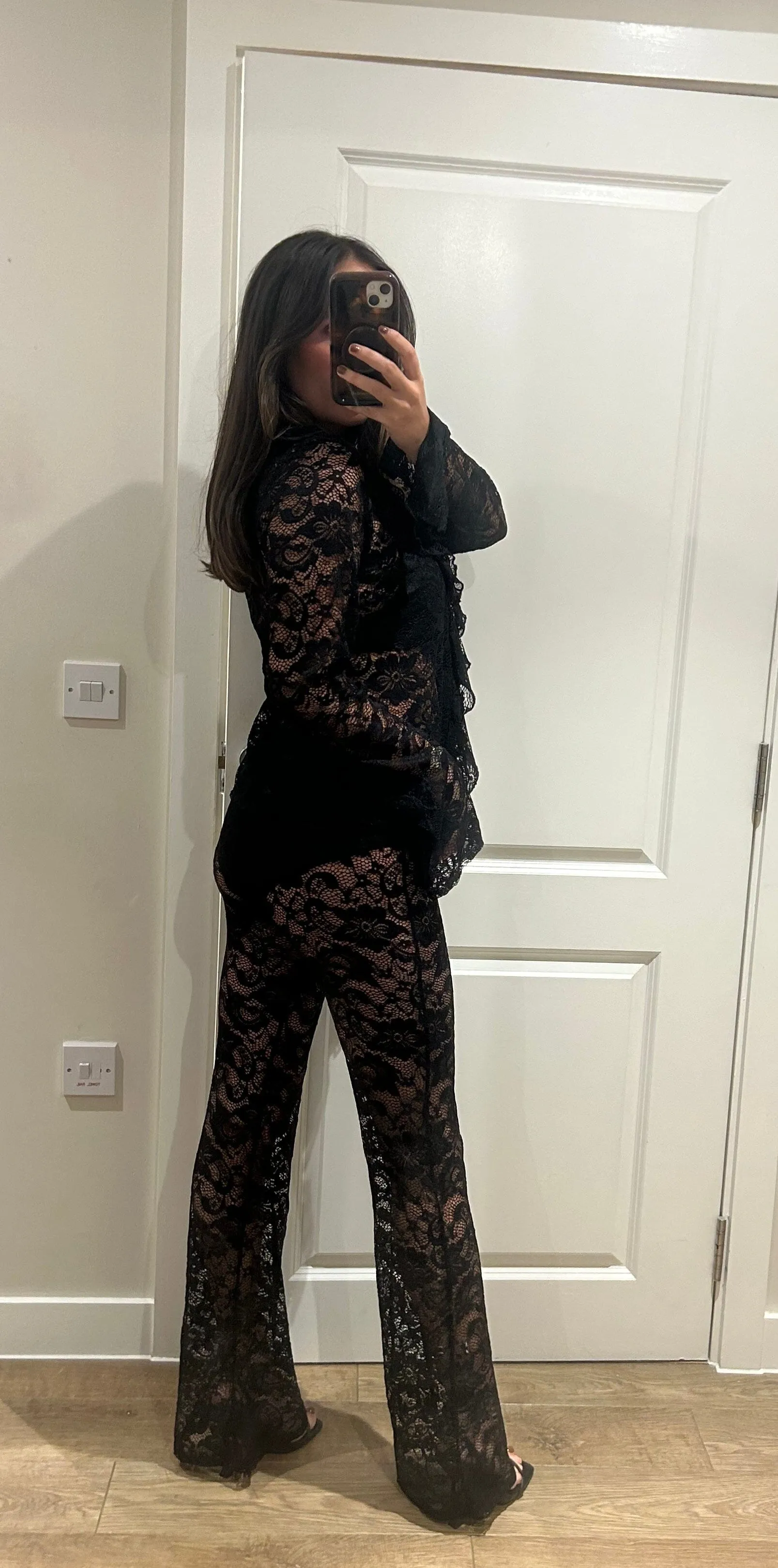 Lace Blouse & Trouser Suit