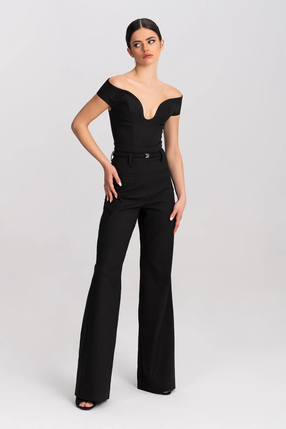 'Leah' Off-The-Shoulder Low Cut Top