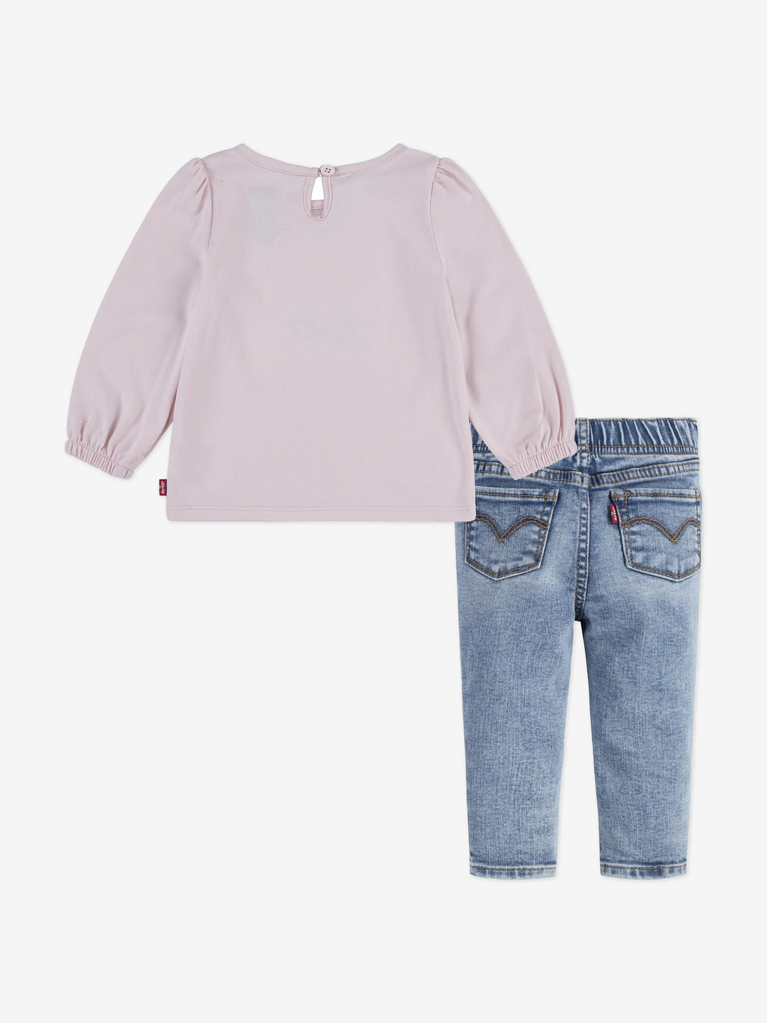 Levi's Baby Girls T-Shirt and Jeans Set in Pink