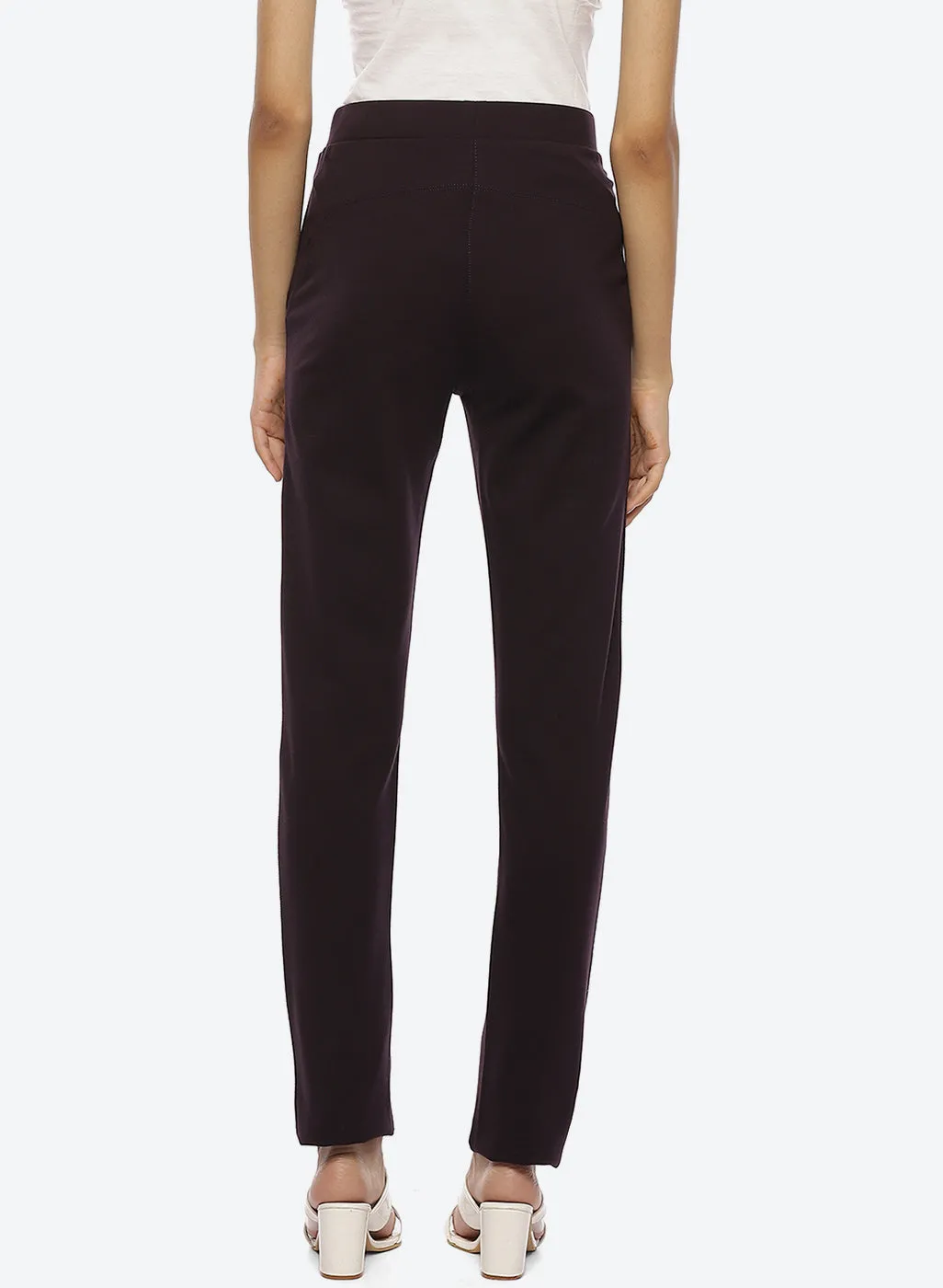 Liah Purple Straight Fit Trousers for Women