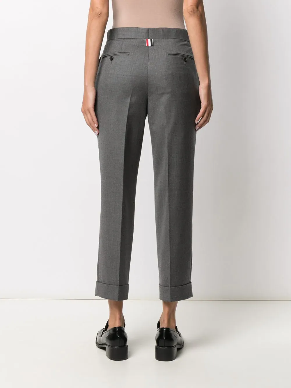 Low Rise Side Tab Skinny Trousers