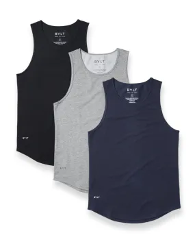 LUX Drop-Cut Tank - Custom 3 Pack