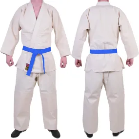 MAR-022 | Mediumweight Unbleached Judo Uniform For Intermediate Students   FREE BELT