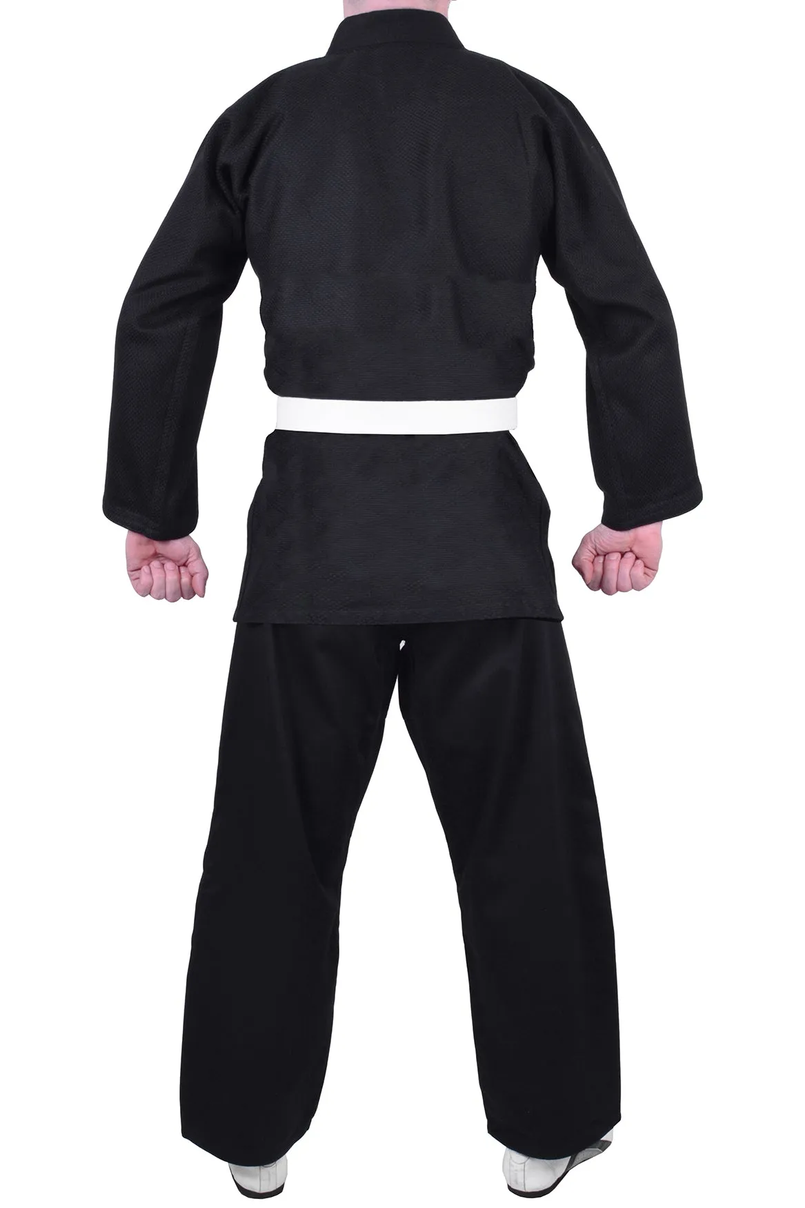 MAR-024B | Lightweight Black Judo/Jiu-Jitsu Uniform for Beginner Students   FREE BELT