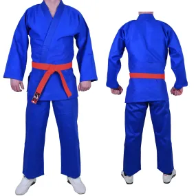 MAR-026A | Mediumweight Blue Judo Uniform For Intermediate Students   FREE BELT